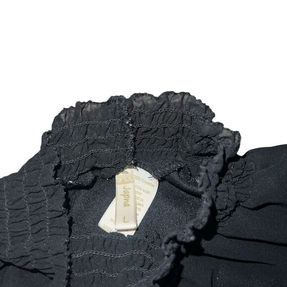 JAPNA Black Peplum Sleeveless Blouse Size L - Picture 5 of 8